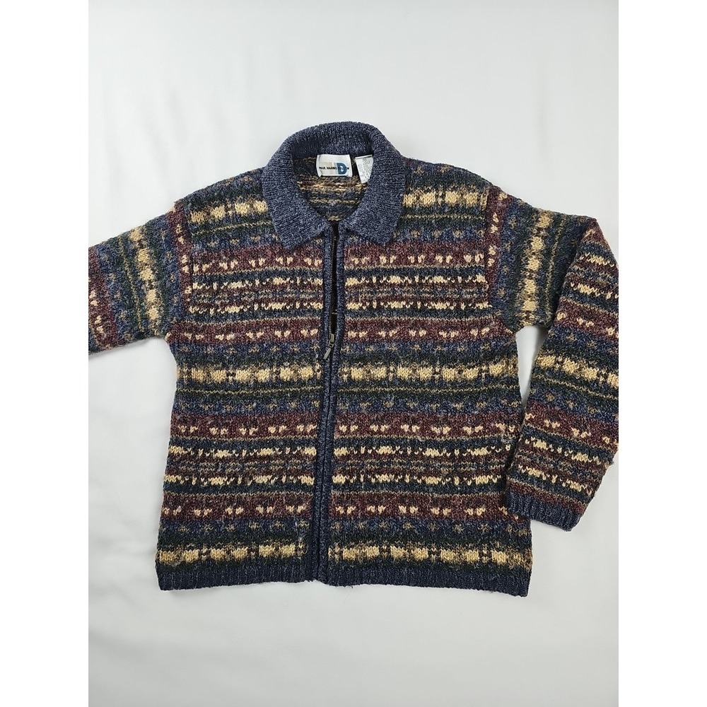 VTG Paul Harris Design Zip Cardigan‎ Sweater Academia Nordic Women's M